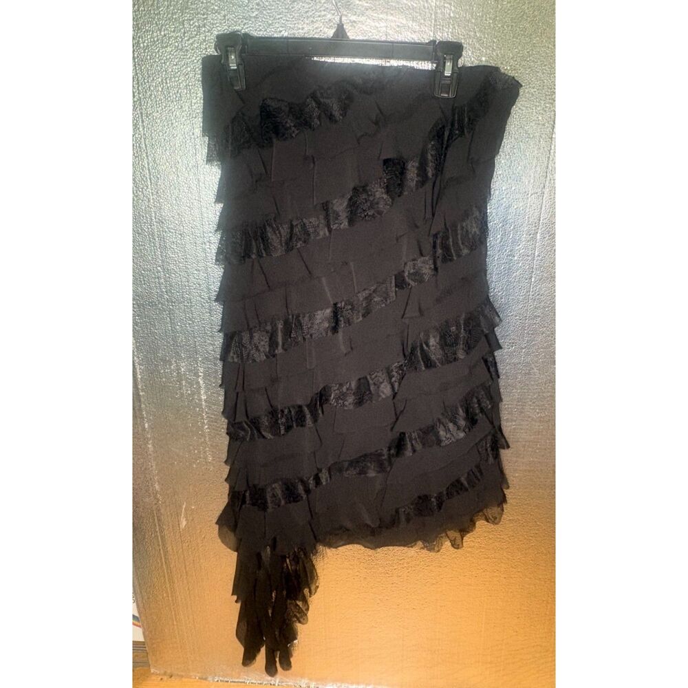 Steve Madden Blk Strapless Lace Mini Dress Party Cocktail Pixie Style 6 NWT